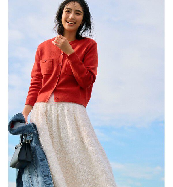 23区「【滝沢眞規子さん着用/Oggi掲載】コットンカシミヤ ポケット カーディガン」|カーディガン|