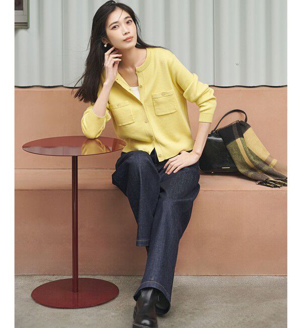 23区「【滝沢眞規子さん着用/Oggi掲載】コットンカシミヤ ポケット カーディガン」|カーディガン|