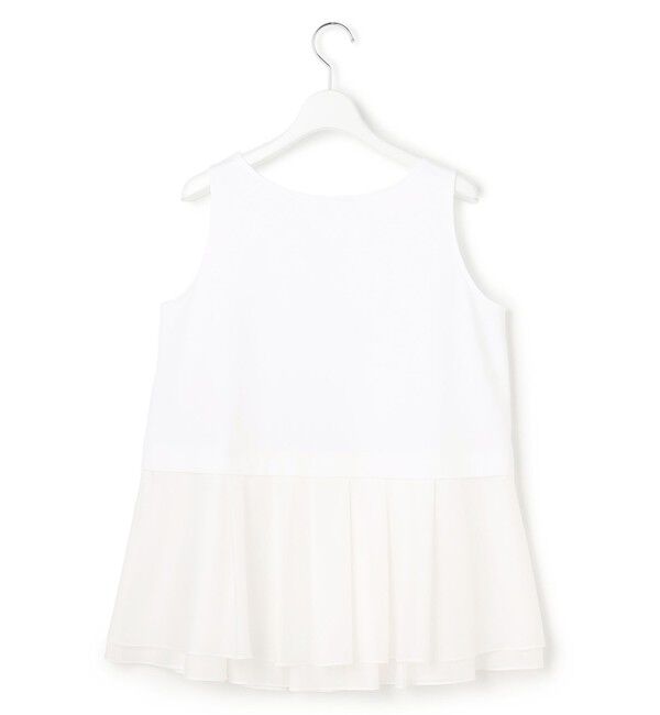 23区「ナチュラルコットンベア シアーペプラム タンクトップ」|タンクトップ|