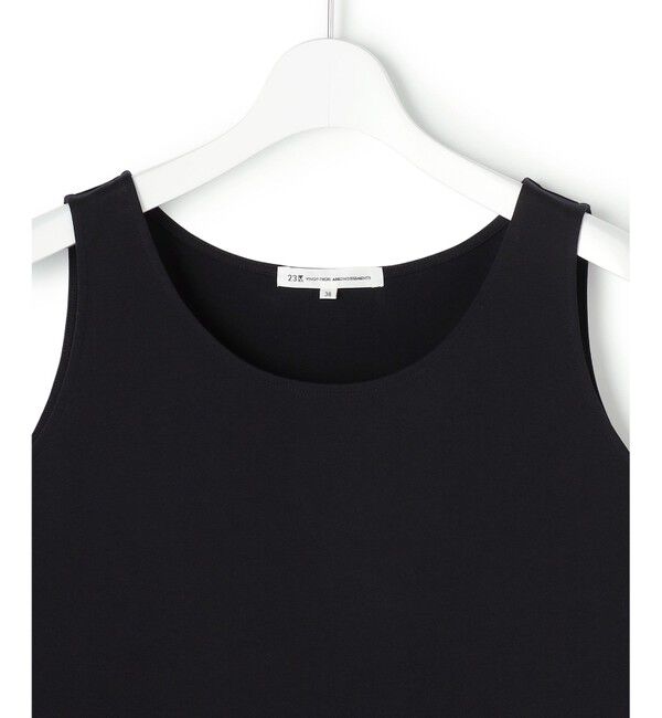 23区「ナチュラルコットンベア シアーペプラム タンクトップ」|タンクトップ|
