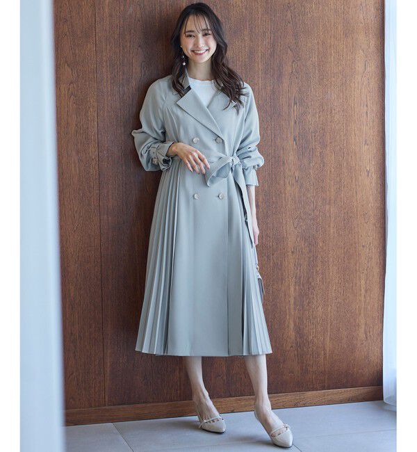 any SiS「【UVカット・花粉ガード】プリーツデザイントレンチ コート」|トレンチコート|