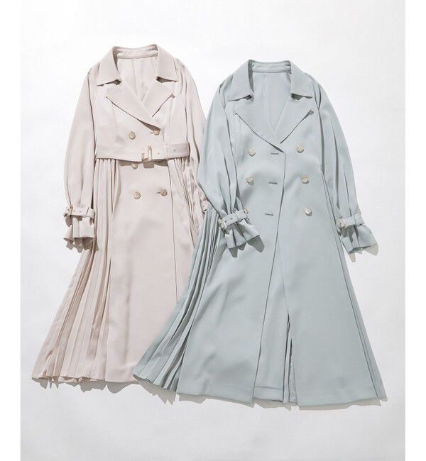 any SiS「【UVカット・花粉ガード】プリーツデザイントレンチ コート」|トレンチコート|