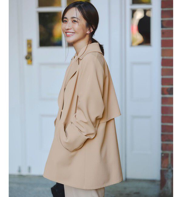 ANY SIS「【2WAY】エレカジストレッチミドルトレンチ コート」|トレンチコート|ベージュ