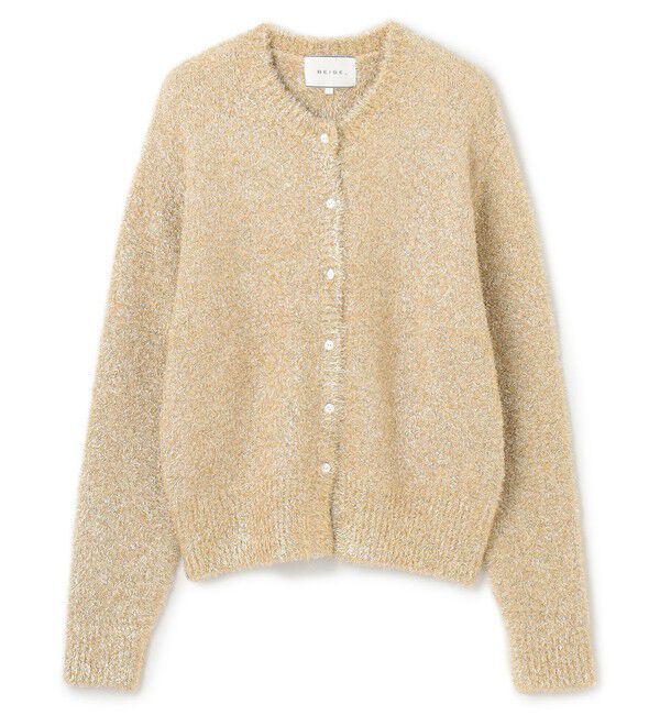 BEIGE,「【洗える】MARRONNIERS / ラメテープヤーンカーディガン」|カーディガン|