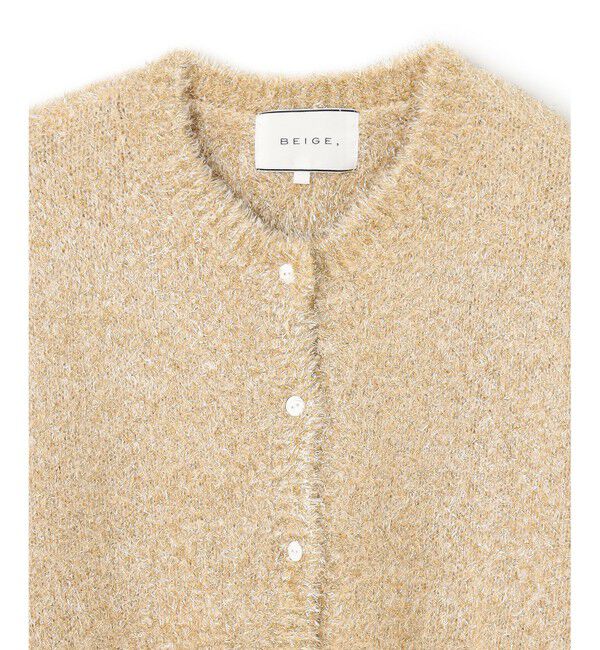 BEIGE,「【洗える】MARRONNIERS / ラメテープヤーンカーディガン」|カーディガン|