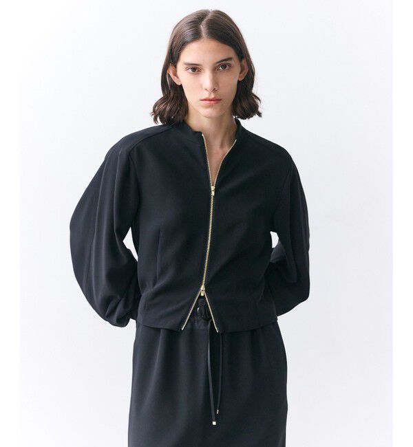 BEIGE,「RUE / ドライタッチコンパクトブルゾン」|ブルゾン・スタジャン|Black