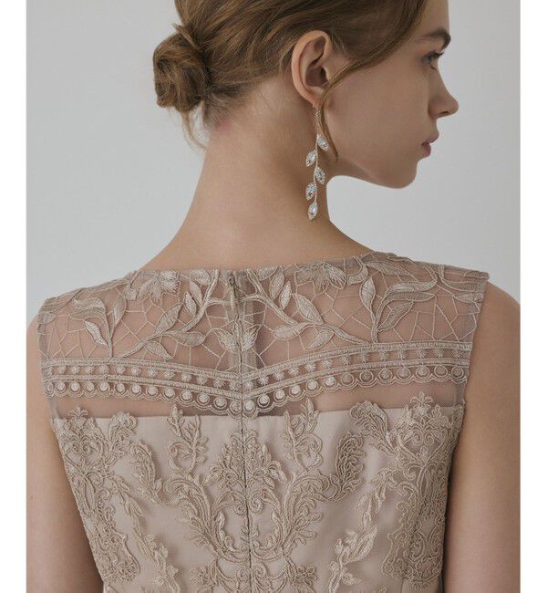 GRACE CONTINENTAL「コ－ド刺繍タイトドレス」|ドレス|