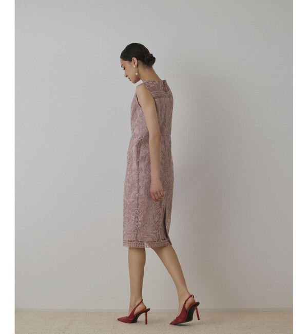 GRACE CONTINENTAL「コ－ド刺繍タイトドレス」|ドレス|