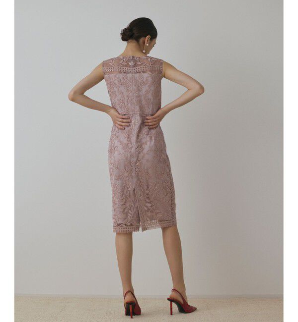 GRACE CONTINENTAL「コ－ド刺繍タイトドレス」|ドレス|