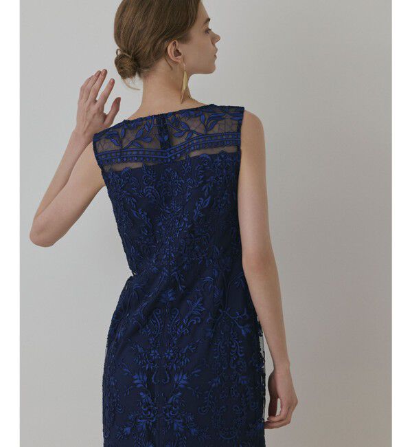 GRACE CONTINENTAL「コ－ド刺繍タイトドレス」|ドレス|