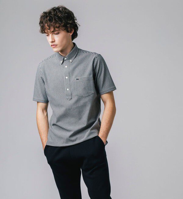 LACOSTE「クールマックスブレンドジャガード半袖ポロシャツ」|ポロシャツ|