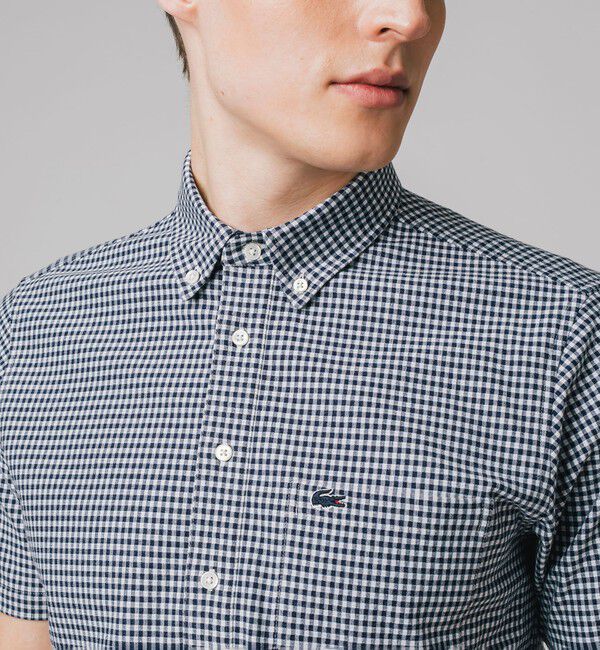 LACOSTE「クールマックスブレンドジャガード半袖ポロシャツ」|ポロシャツ|
