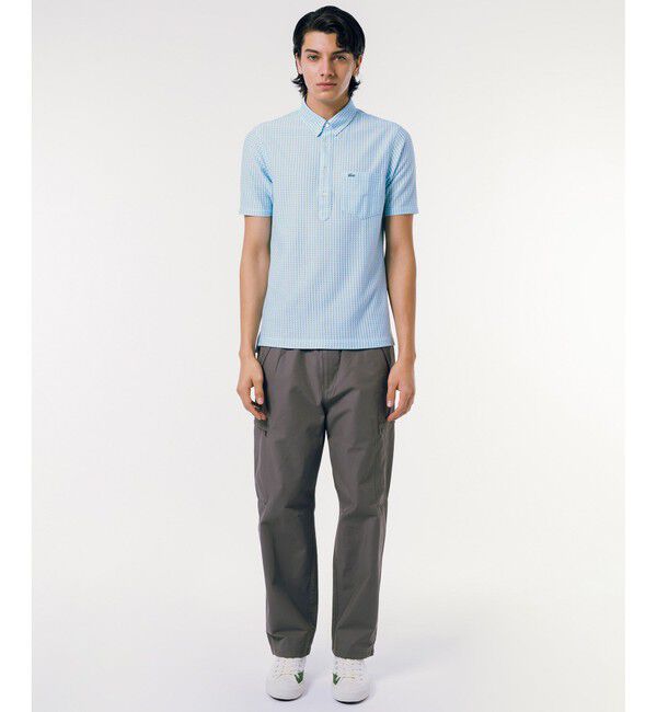 LACOSTE「クールマックスブレンドジャガード半袖ポロシャツ」|ポロシャツ|