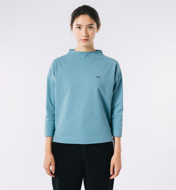 LACOSTE「ボトルネックミラノリブプルオーバー トレーナー」|スウェット・ジャージ|カリビアンブルー