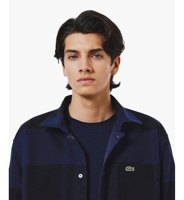 LACOSTE「プレーン&times;バッファローチェックリバーシブルシャツアウター」|シャツ・ブラウス|