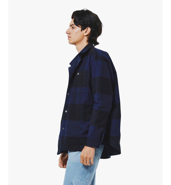 LACOSTE「プレーン&times;バッファローチェックリバーシブルシャツアウター」|シャツ・ブラウス|