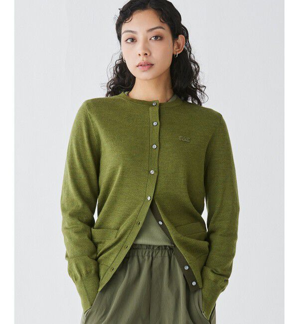 LACOSTE「ウォッシャブルウールニットカーディガン」|カーディガン|