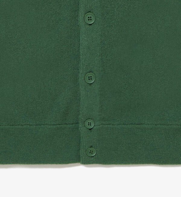 LACOSTE「ガーター編みVネックカーディガン」|カーディガン|