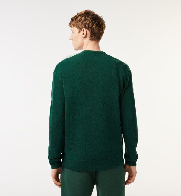 LACOSTE「ガーター編みVネックカーディガン」|カーディガン|