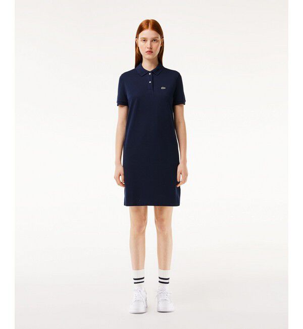 LACOSTE「ベーシックポロドレス」|ワンピース|ネイビー