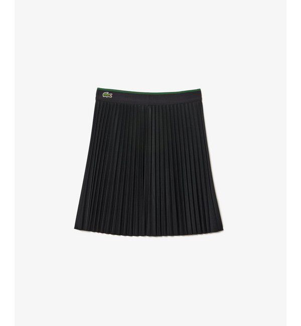 LACOSTE「配色ウエストプリーツテニススカート」|スカート|ブラック