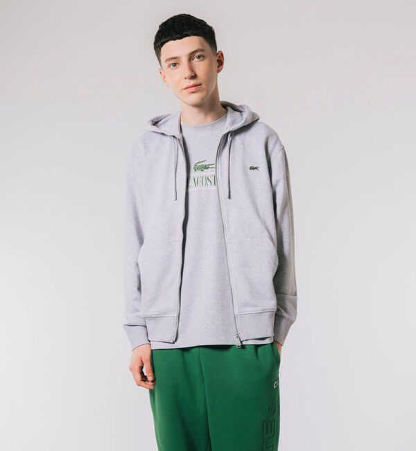 LACOSTE「プレミアムスウェットジップフーディー」|パーカー|