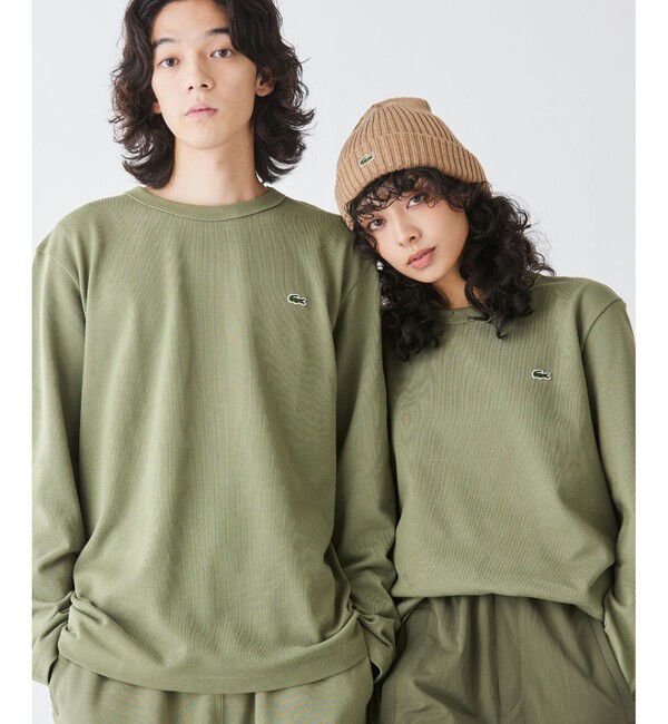 LACOSTE「クラシックフィット ビッグピケ ロングスリーブTシャツ」|Tシャツ・カットソー|カーキ