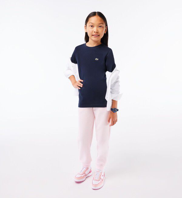 LACOSTE「JUNIORベーシックワニロゴパッチ長袖Tシャツ」|Tシャツ・カットソー|