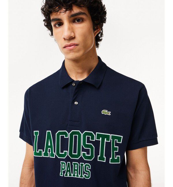 LACOSTE「オーバーサイズネームプリントポロシャツ」|ポロシャツ|