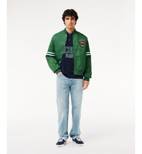 LACOSTE「オーバーサイズネームプリントポロシャツ」|ポロシャツ|