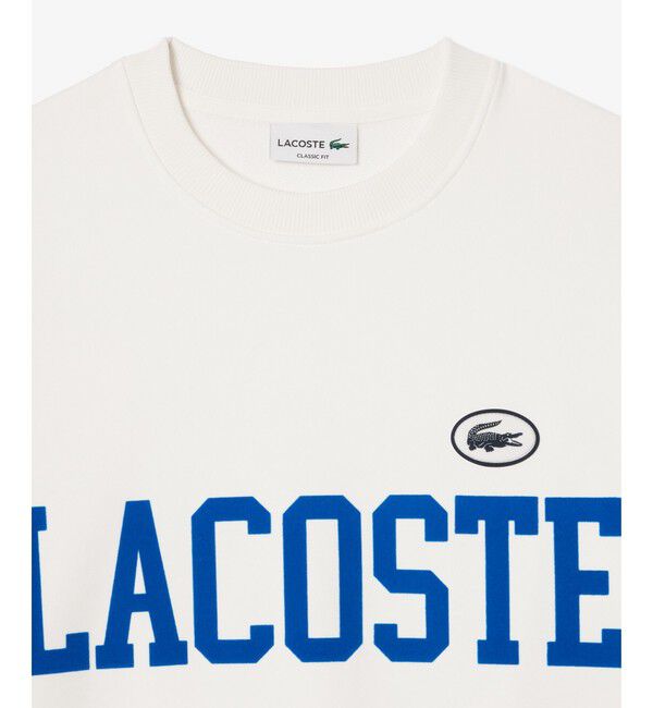LACOSTE「フロッキーカレッジロゴクルーネックスウェット トレーナー」|スウェット・ジャージ|