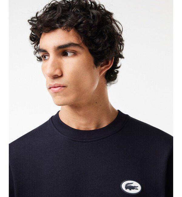 LACOSTE「フロッキーカレッジロゴクルーネックスウェット トレーナー」|スウェット・ジャージ|