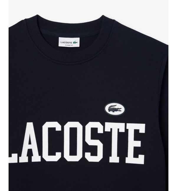 LACOSTE「フロッキーカレッジロゴクルーネックスウェット トレーナー」|スウェット・ジャージ|