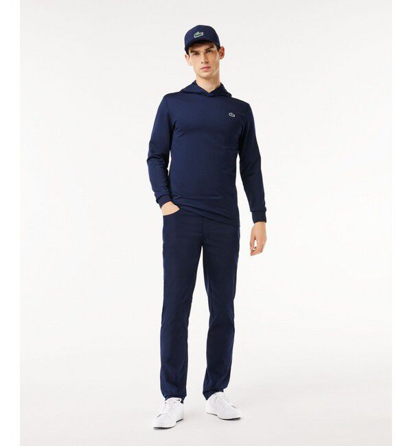 LACOSTE「ハイストレッチプルオーバーフーディー」|スポーツ|
