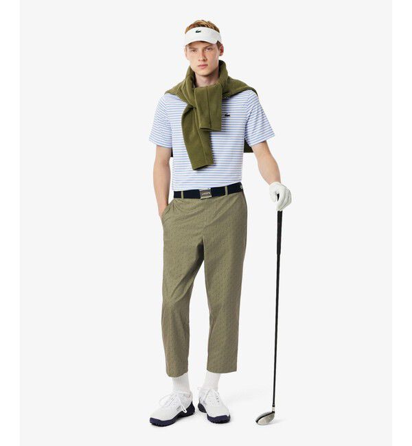 LACOSTE「吸水速乾 ウルトラドライ チェックゴルフパンツ」|チノ|