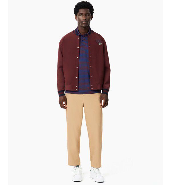 LACOSTE「吸水速乾 ウルトラドライ チェックゴルフパンツ」|チノ|