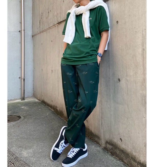 LACOSTE「吸水速乾 ウルトラドライ チェックゴルフパンツ」|チノ|