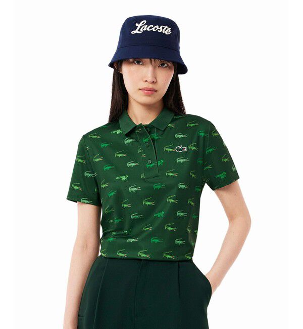 LACOSTE「UPF50+ ロベール・ジョルジュウルトラドライ ゴルフポロシャツ」|ポロシャツ|グリーン