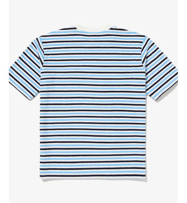 LACOSTE「オーバーサイズ ハイゲージパイル地ボーダー半袖Tシャツ」|Tシャツ・カットソー|