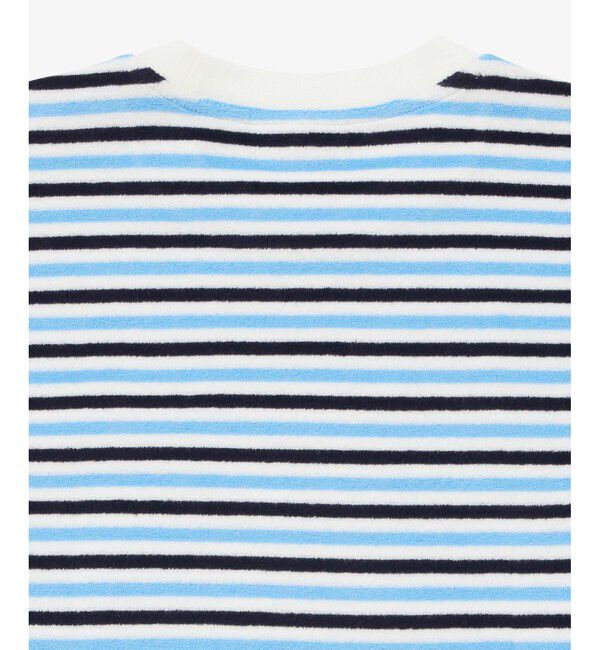 LACOSTE「オーバーサイズ ハイゲージパイル地ボーダー半袖Tシャツ」|Tシャツ・カットソー|