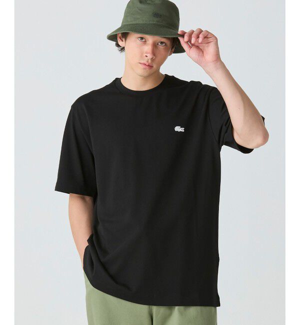 LACOSTE「ヘビーウェイト オーバーサイズバックプリントベーシック半袖Tシャツ」|Tシャツ・カットソー|