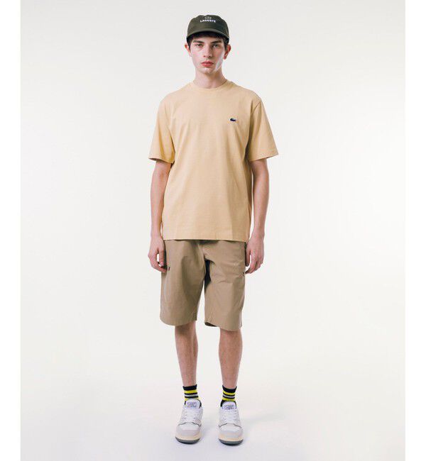 LACOSTE「ヘビーウェイト オーバーサイズバックプリントベーシック半袖Tシャツ」|Tシャツ・カットソー|