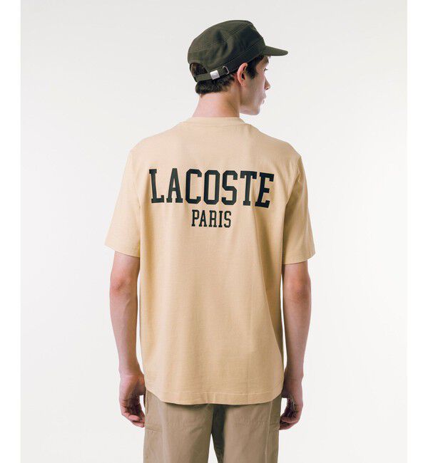 LACOSTE「ヘビーウェイト オーバーサイズバックプリントベーシック半袖Tシャツ」|Tシャツ・カットソー|