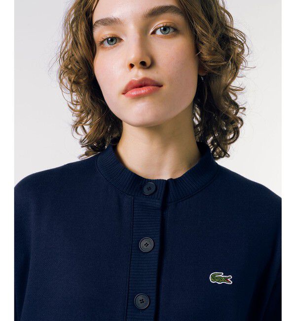LACOSTE「ドルマンスリーブクルーネックスウェットカーディガン」|カーディガン|