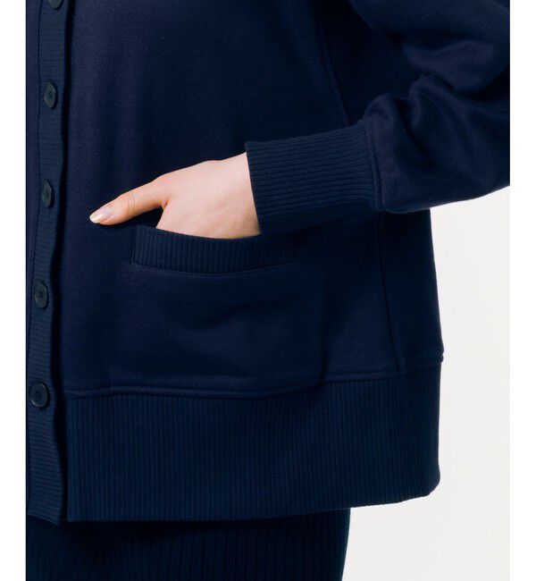 LACOSTE「ドルマンスリーブクルーネックスウェットカーディガン」|カーディガン|