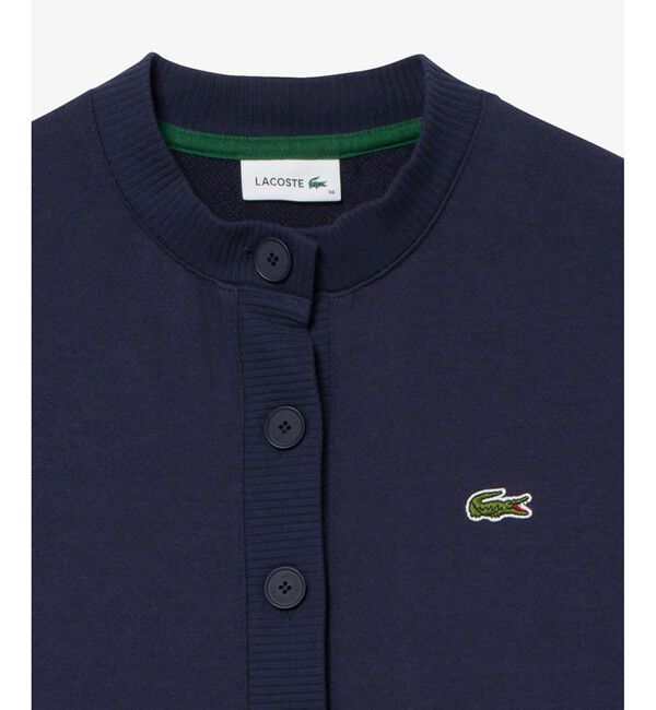 LACOSTE「ドルマンスリーブクルーネックスウェットカーディガン」|カーディガン|