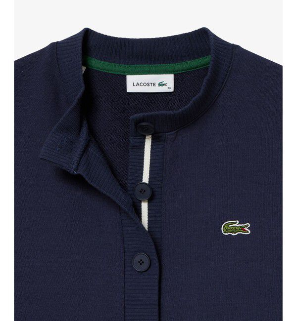 LACOSTE「ドルマンスリーブクルーネックスウェットカーディガン」|カーディガン|
