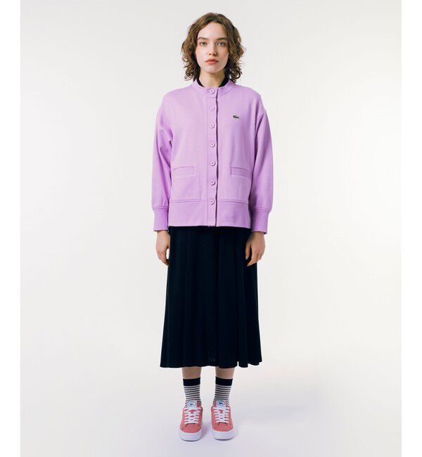 LACOSTE「ドルマンスリーブクルーネックスウェットカーディガン」|カーディガン|