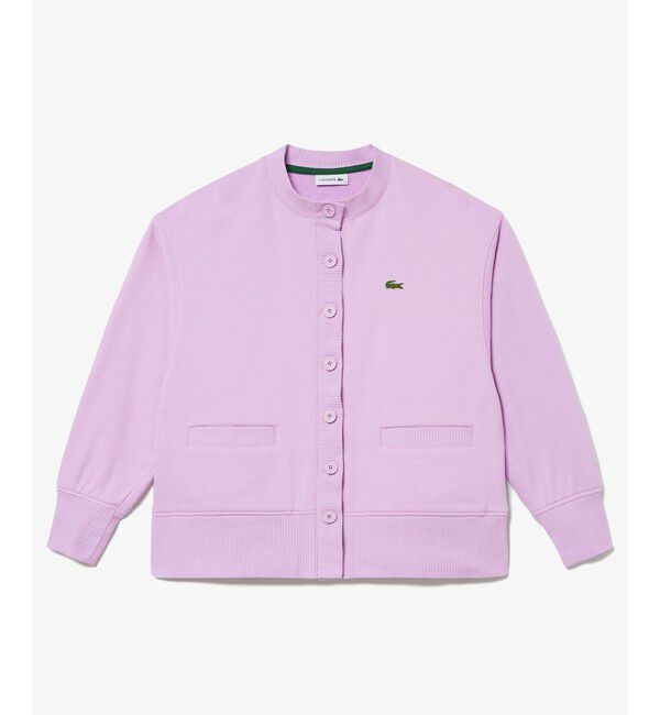 LACOSTE「ドルマンスリーブクルーネックスウェットカーディガン」|カーディガン|