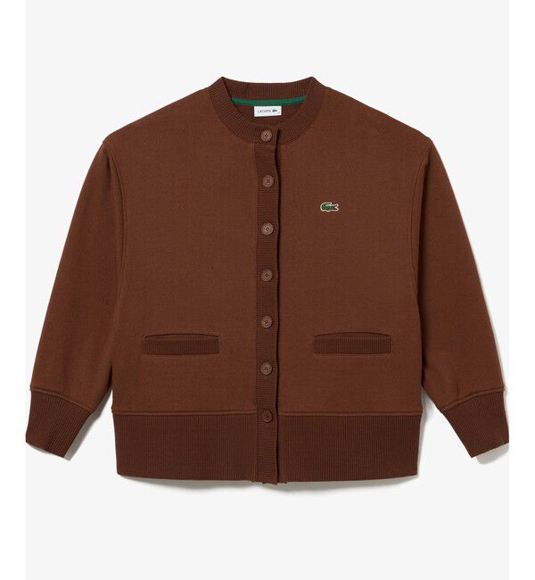 LACOSTE「ドルマンスリーブクルーネックスウェットカーディガン」|カーディガン|
